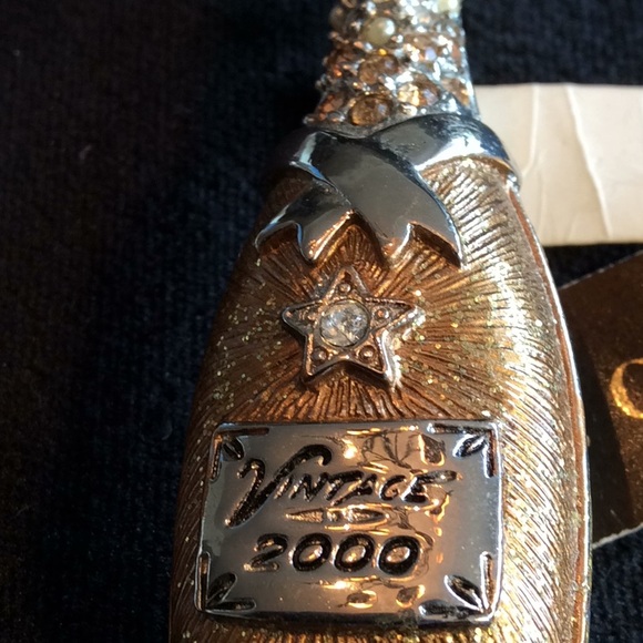 Vintage Graziano New Years Champagne Brooch - Picture 6 of 6